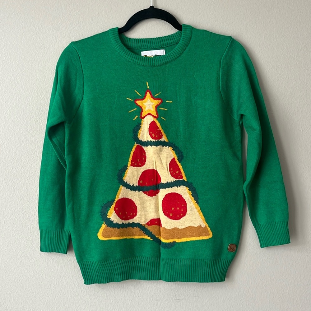Tipsy‎ Elves Pizza Tree Christmas / Holiday Sweater / SZ M